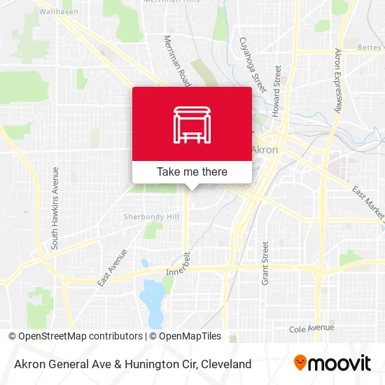 Akron General Ave  & Hunington Cir map