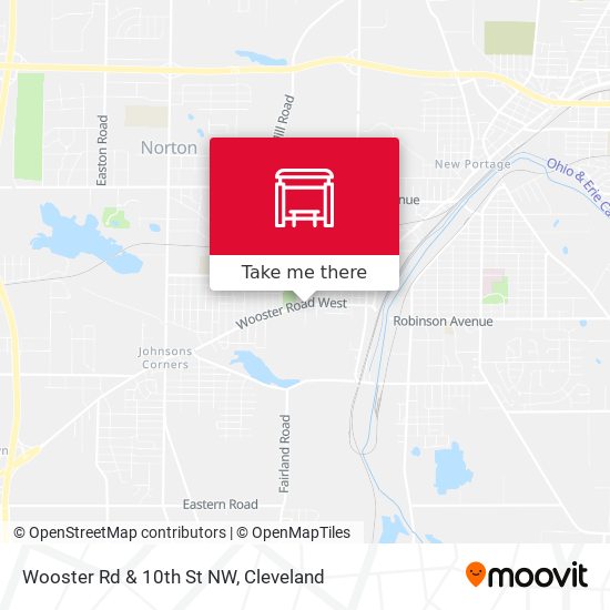 Wooster Rd & 10th St NW map