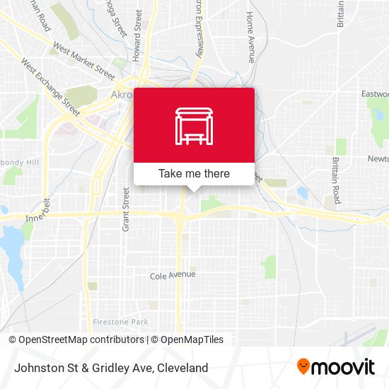 Johnston St & Gridley Ave map