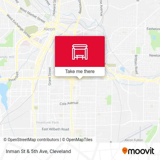 Inman St & 5th Ave map