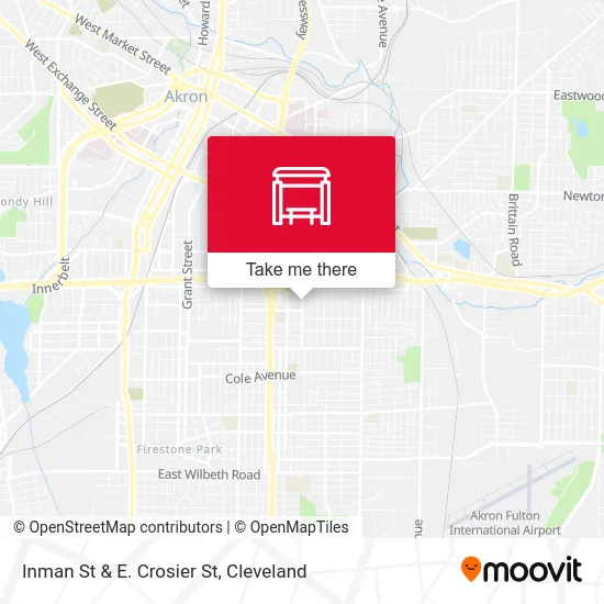 Inman St & E. Crosier St map