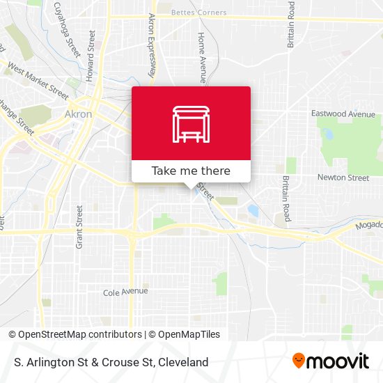 S. Arlington St & Crouse St map