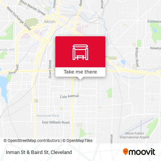 Inman St & Baird St map