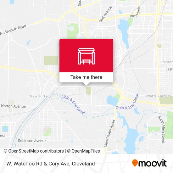 W. Waterloo Rd & Cory Ave map