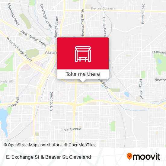 E. Exchange St & Beaver St map