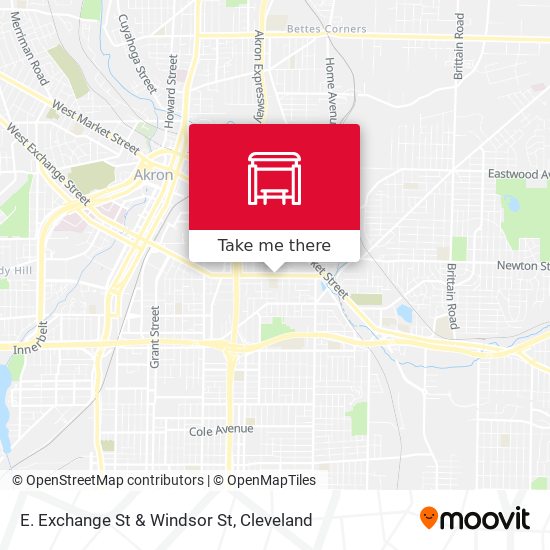 E. Exchange St & Windsor St map