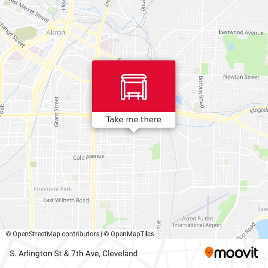 S. Arlington St & 7th Ave map