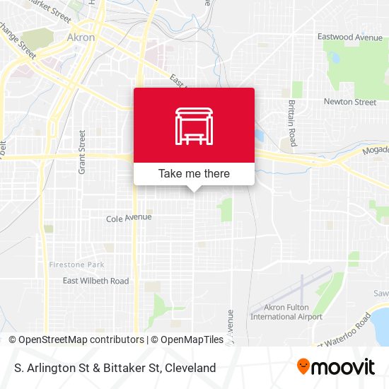 S. Arlington St & Bittaker St map