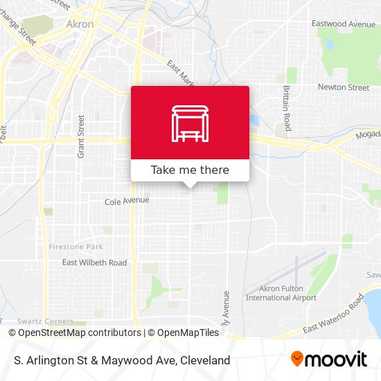 S. Arlington St & Maywood Ave map