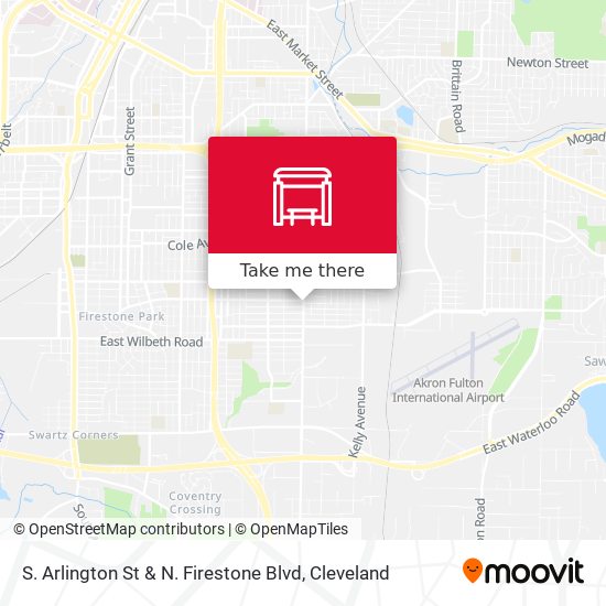 S. Arlington St & N. Firestone Blvd map