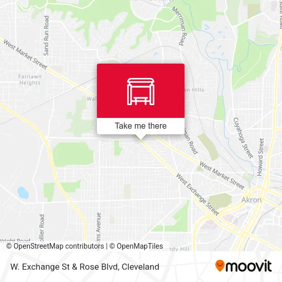 Mapa de W. Exchange St & Rose Blvd