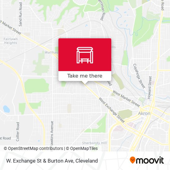 W. Exchange St & Burton Ave map