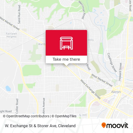 W. Exchange St & Storer Ave map