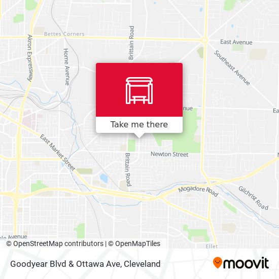 Goodyear Blvd & Ottawa Ave map