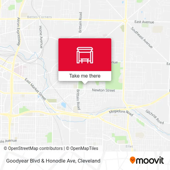 Goodyear Blvd & Honodle Ave map