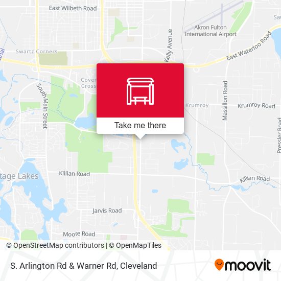S. Arlington Rd & Warner Rd map