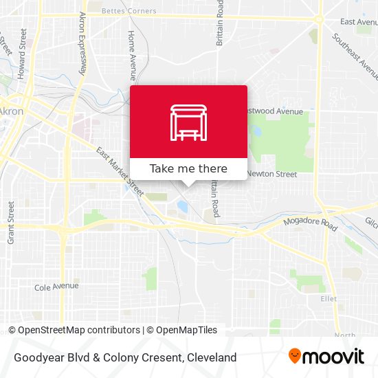 Goodyear Blvd  & Colony Cresent map