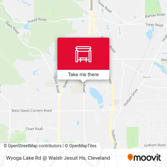 Wyoga Lake Rd @ Walsh Jesuit Hs map