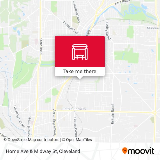 Home Ave & Midway St map