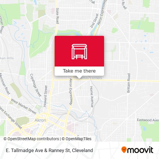 E. Tallmadge Ave & Ranney St map