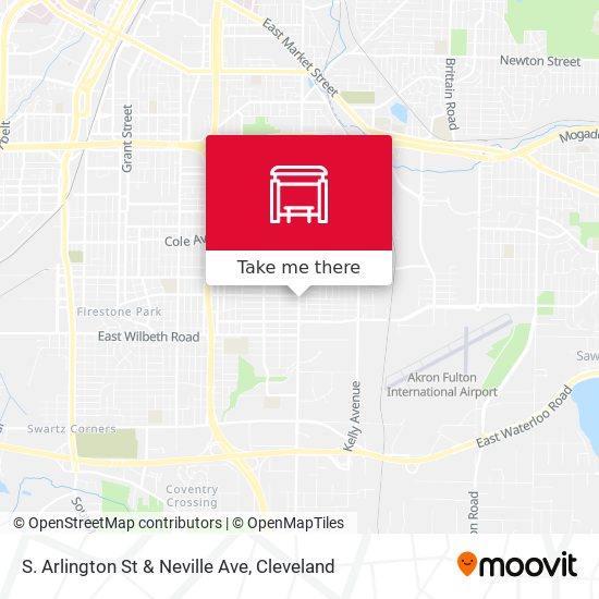 S. Arlington St & Neville Ave map