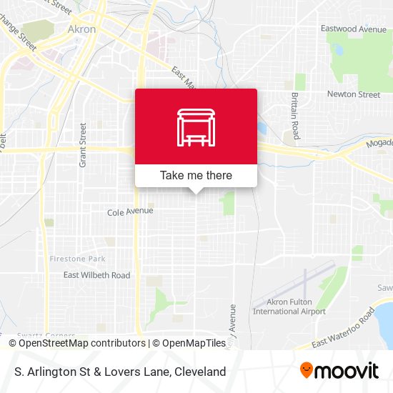 S. Arlington St & Lovers Lane map