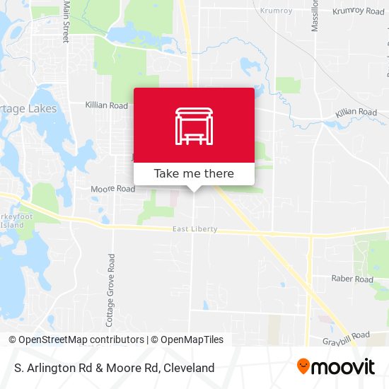 S. Arlington Rd & Moore Rd map
