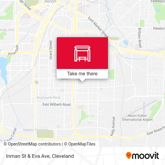 Inman St & Eva Ave map