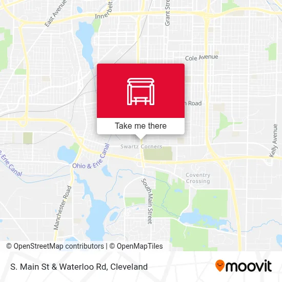 S. Main St & Waterloo Rd map