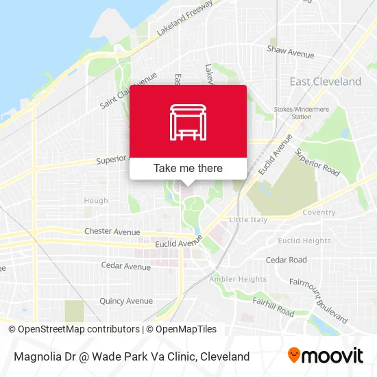 Mapa de Magnolia Dr @ Wade Park Va Clinic