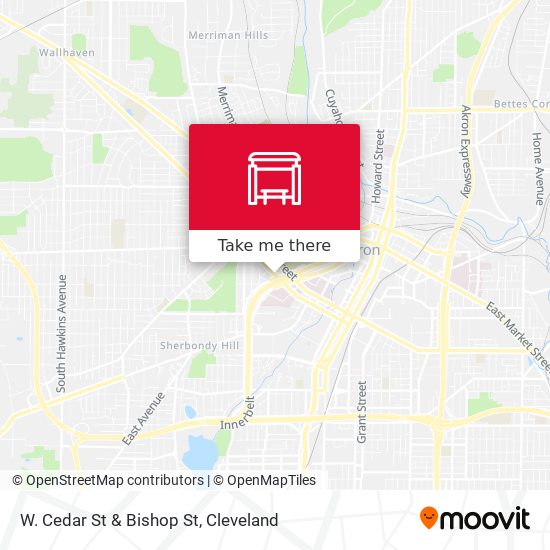 Mapa de W. Cedar St & Bishop St
