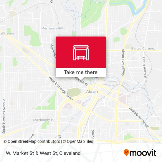 Mapa de W. Market St & West St