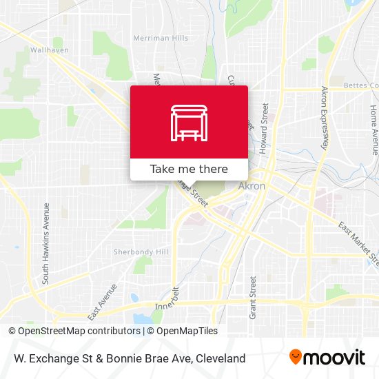 W. Exchange St & Bonnie Brae Ave map