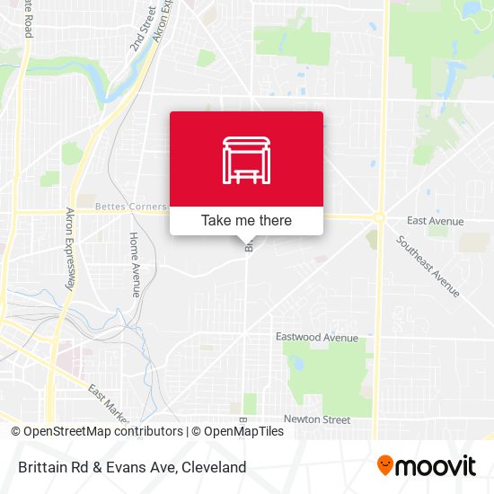 Brittain Rd & Evans Ave map