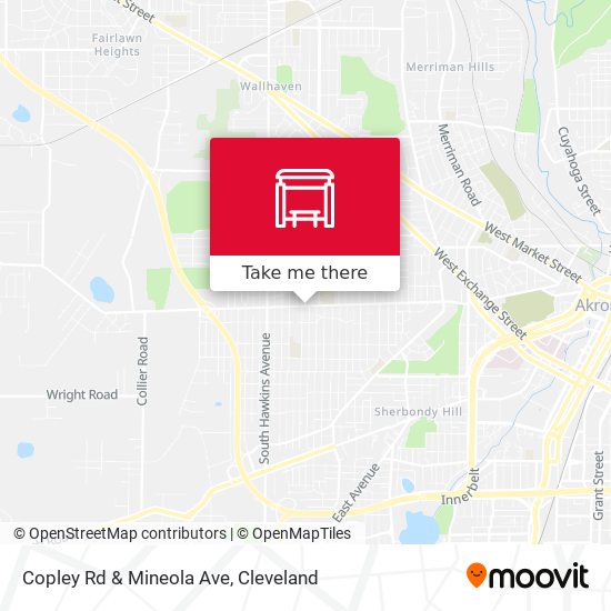 Copley Rd & Mineola Ave map