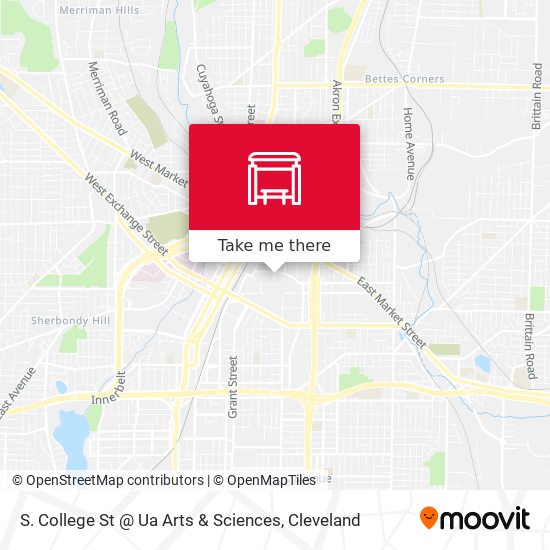 S. College St @ Ua Arts & Sciences map