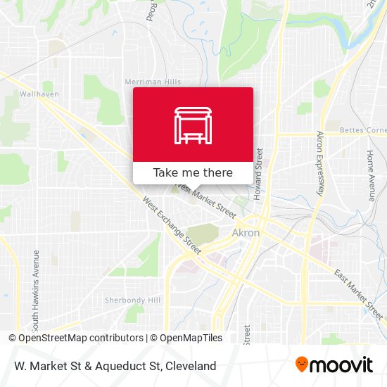 W. Market St & Aqueduct St map