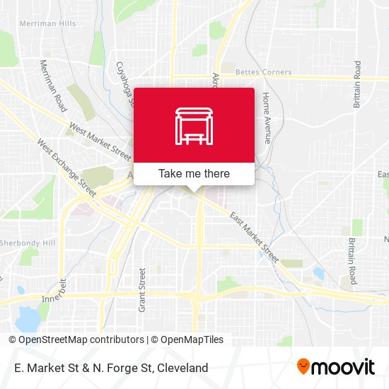 E. Market St & N. Forge St map