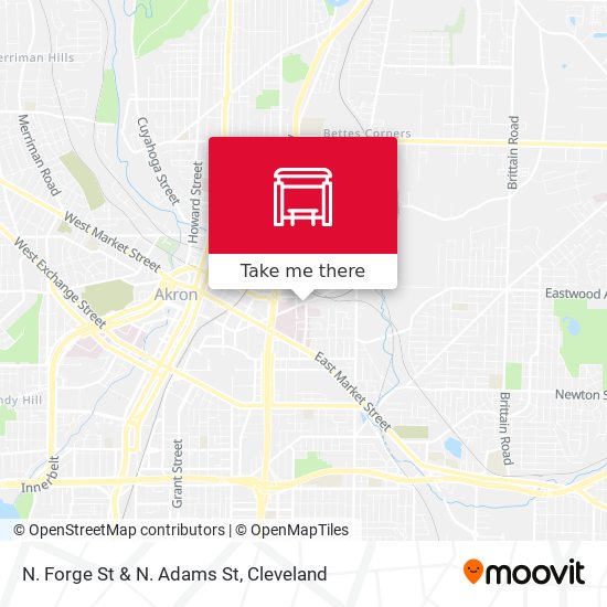 Mapa de N. Forge St & N. Adams St