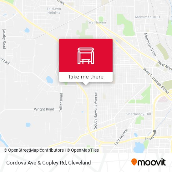Mapa de Cordova Ave & Copley Rd
