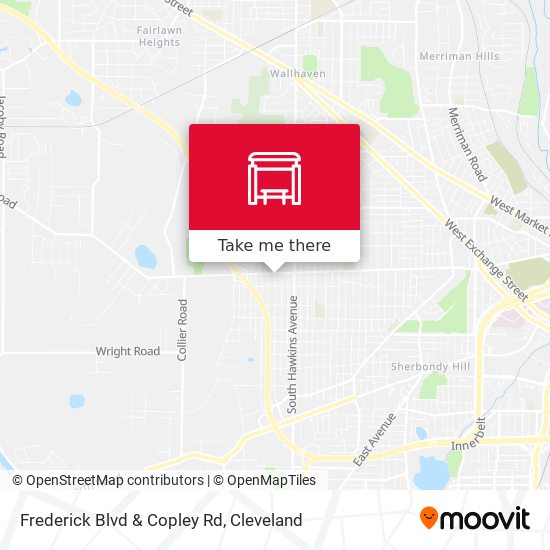 Frederick Blvd & Copley Rd map