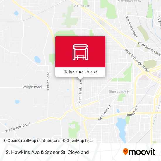 S. Hawkins Ave & Stoner St map