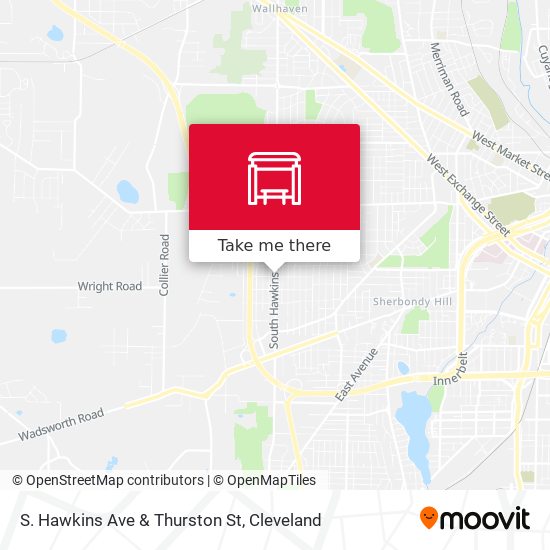 S. Hawkins Ave & Thurston St map