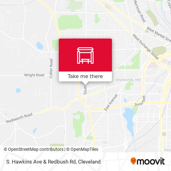 S. Hawkins Ave & Redbush Rd map