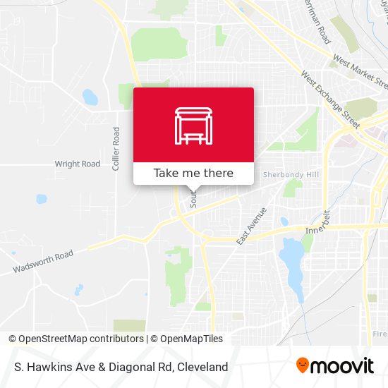 S. Hawkins Ave & Diagonal Rd map