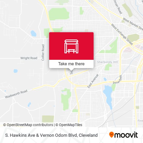 S. Hawkins Ave & Vernon Odom Blvd map