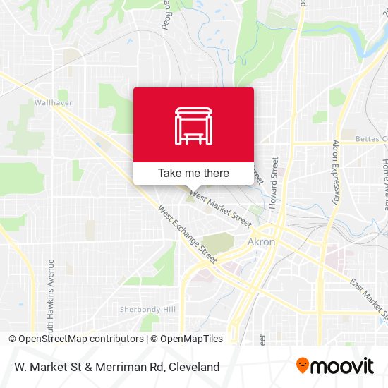 W. Market St & Merriman Rd map