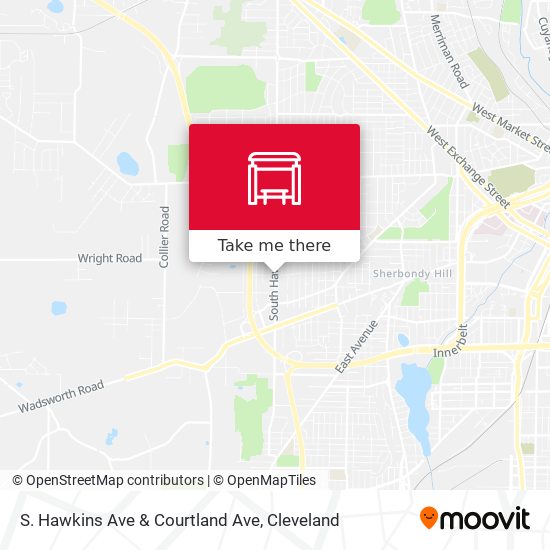 S. Hawkins Ave & Courtland Ave map