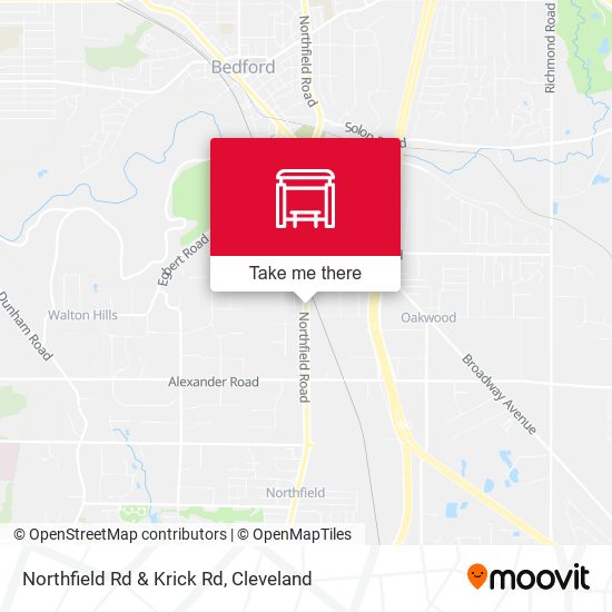 Northfield Rd & Krick Rd map