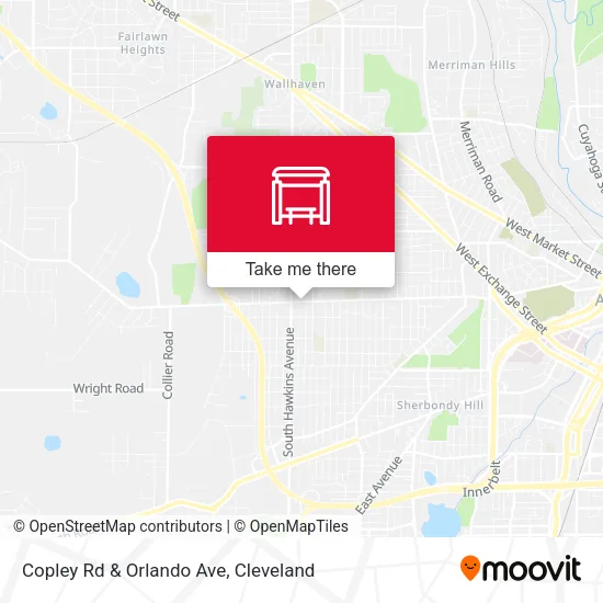 Copley Rd & Orlando Ave map